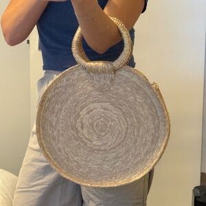 Round Straw Tote Bag